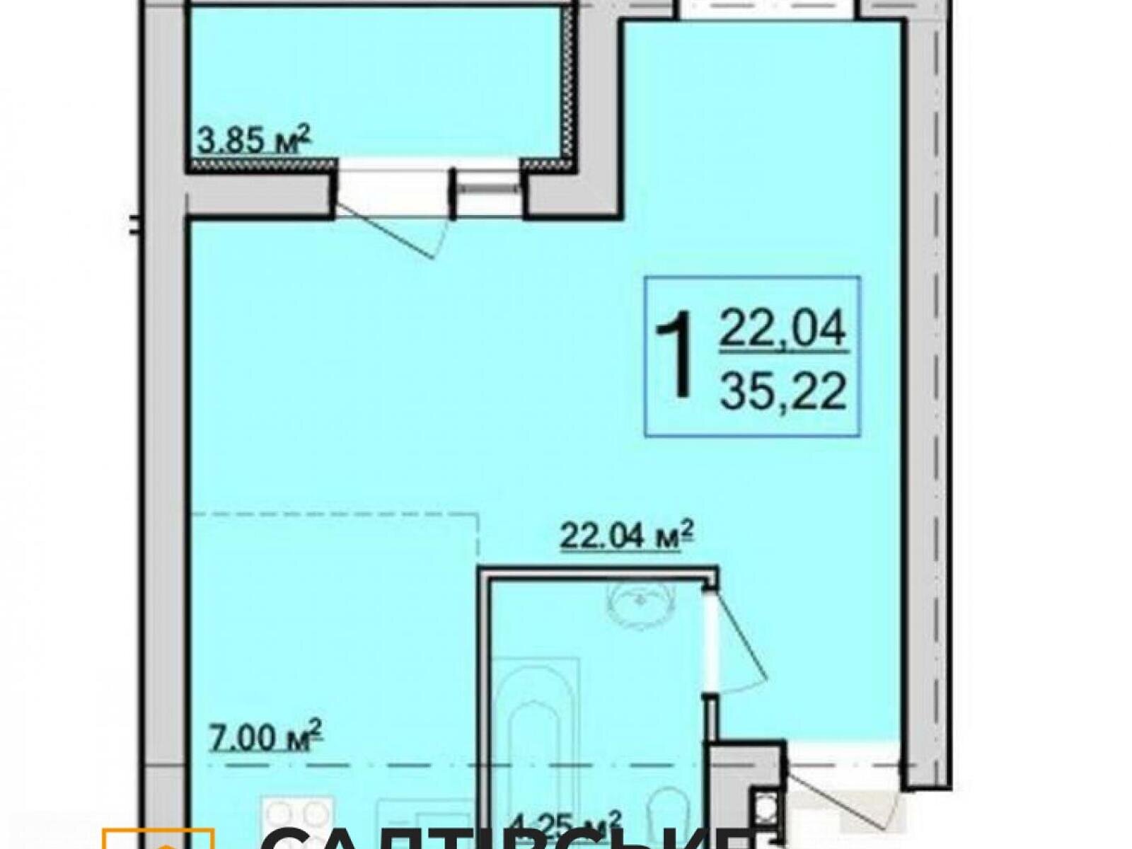 Продажа однокомнатной квартиры в Харькове, на ул. Академика Барабашова 10Б, район Салтовка фото 1