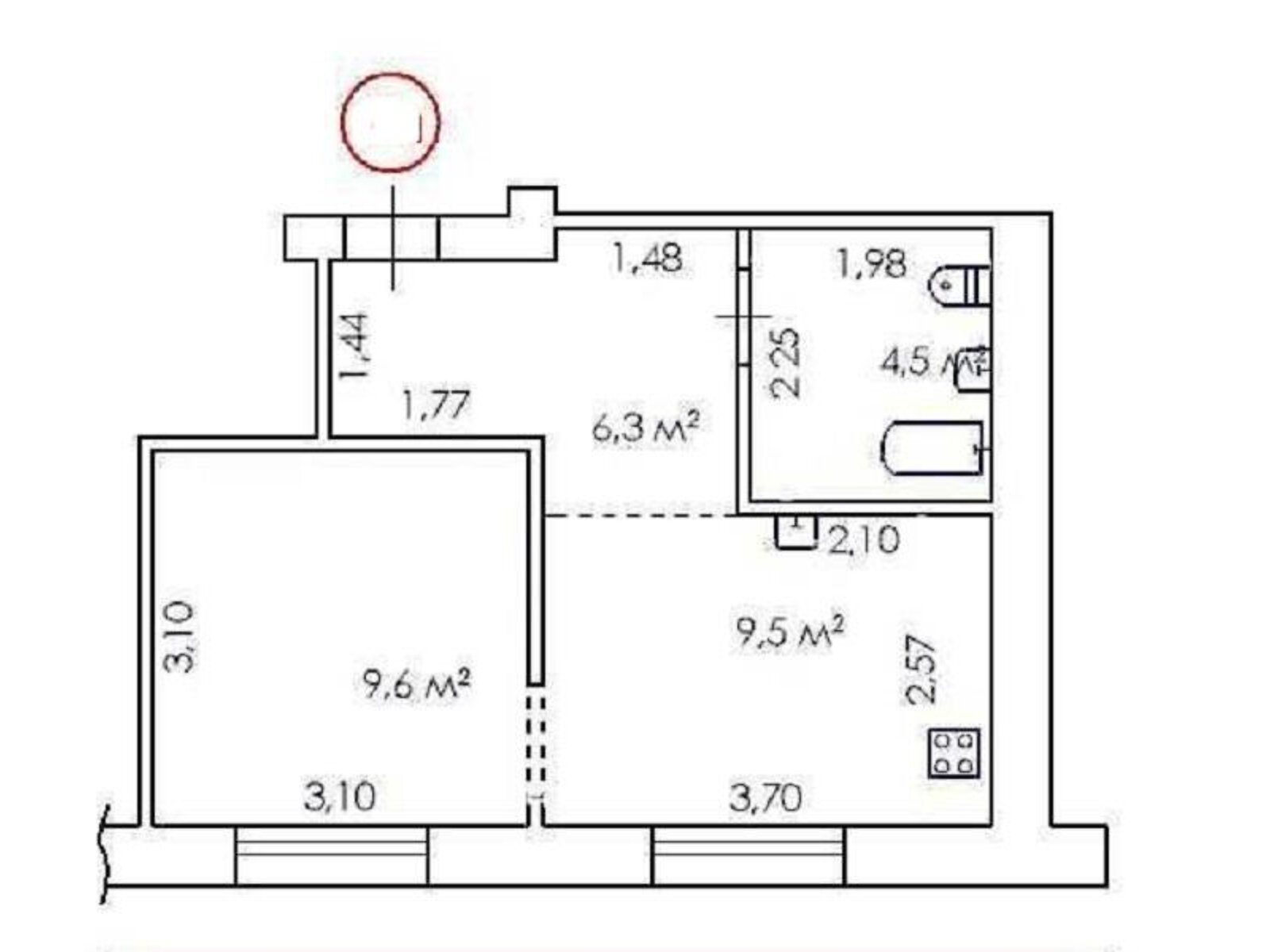 Продажа однокомнатной квартиры в Харькове, на ул. Молочная 16, район Слободской фото 1