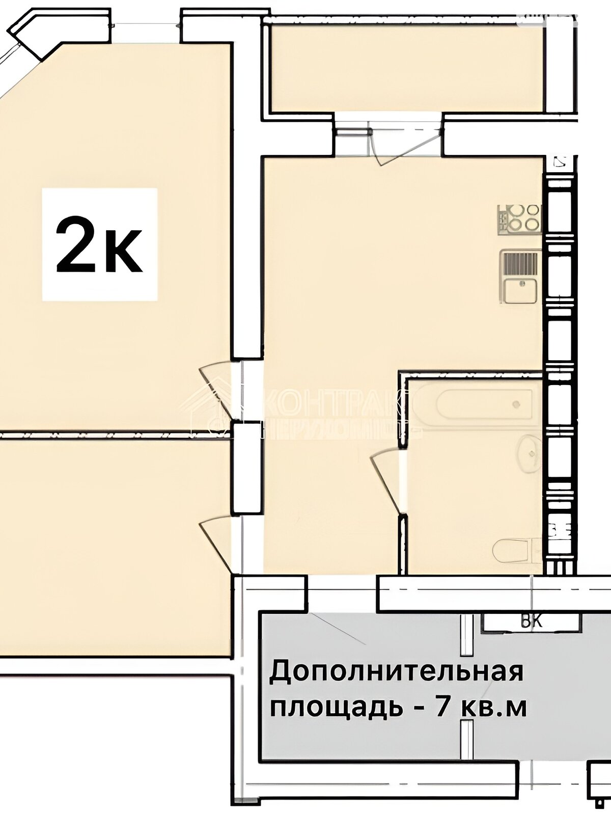 Продаж двокімнатної квартири в Харкові, на вул. Заливна, район Левада фото 1 Продаж двокімнатної квартири в Харкові, на вул. Заливна, район Левада фото 1