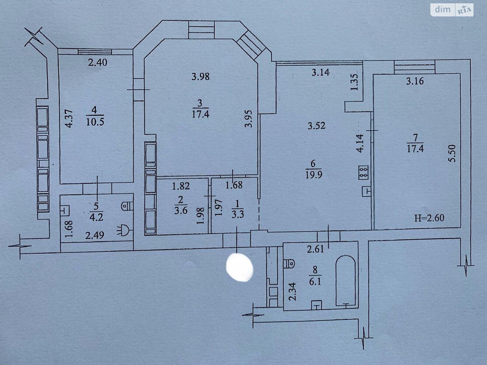 Продаж трикімнатної квартири в Харкові, на вул. Професорська 18, район Сокільники фото 1