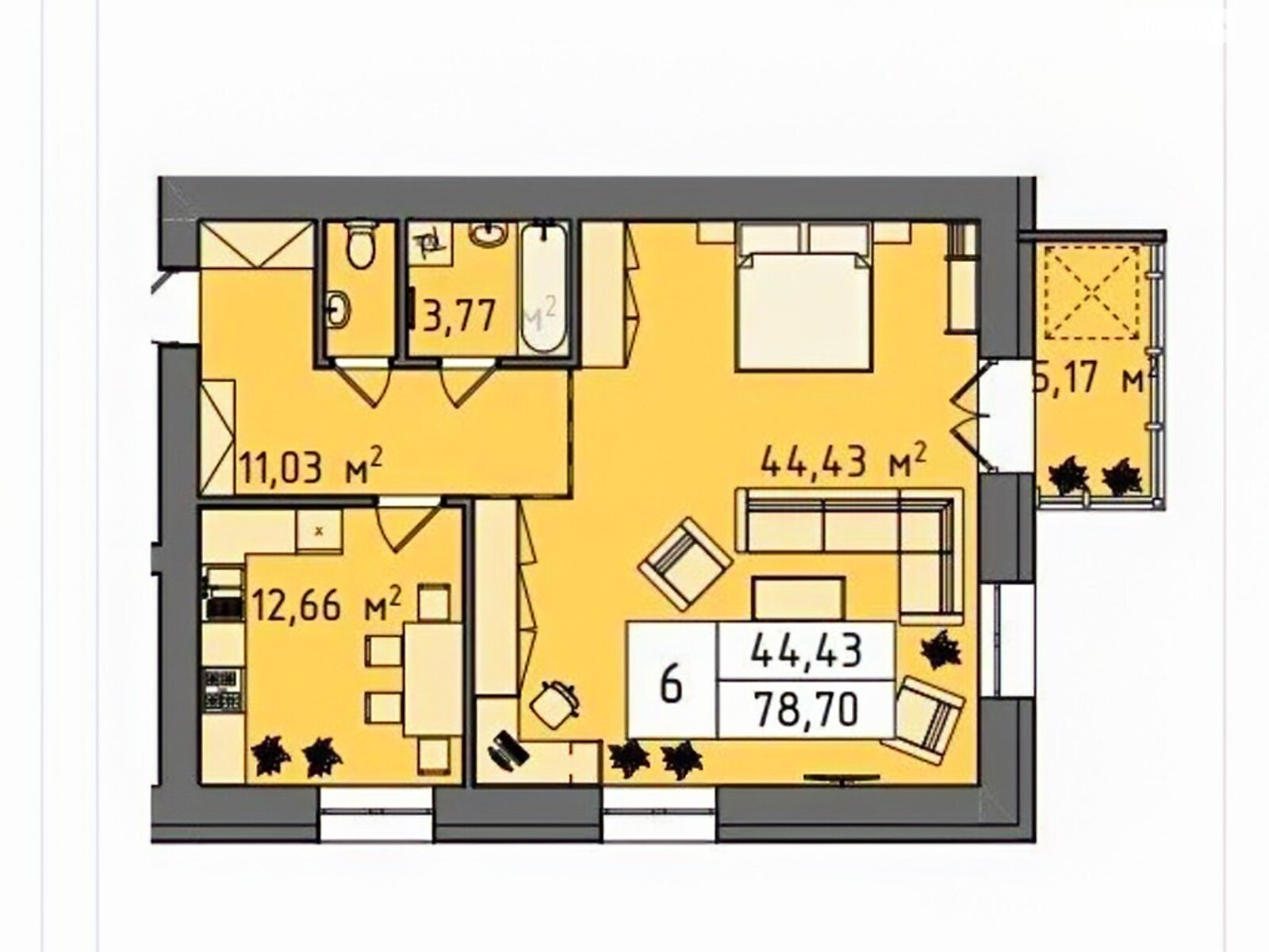Продаж двокімнатної квартири в Хмельницькому, на пров. Симона Петлюри 7/3, район Дубове фото 1