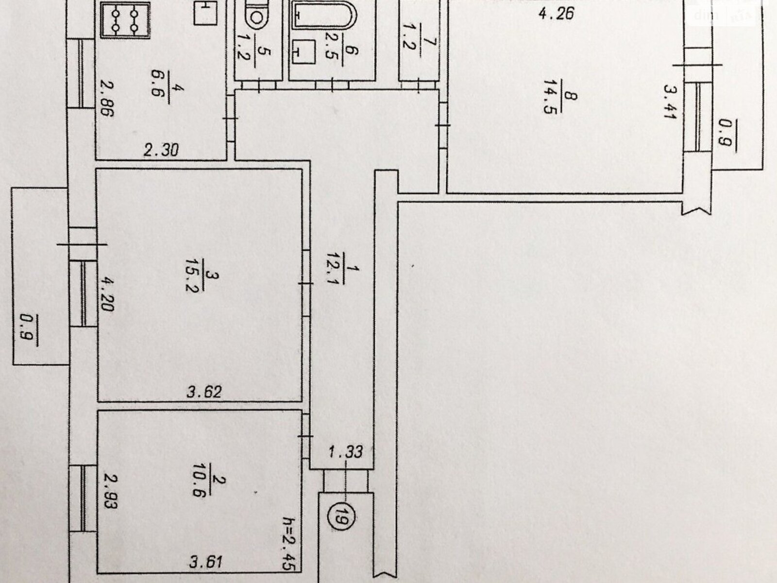 Продаж трикімнатної квартири в Хмельницькому, на пров. Городній 4, район Гречани фото 1