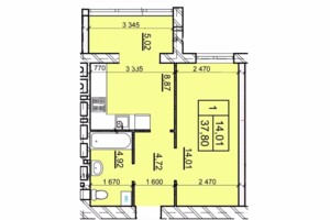 Продажа однокомнатной квартиры в Хмельницком, на ул. Романа Шухевича 8/2, район Гречаны фото 2