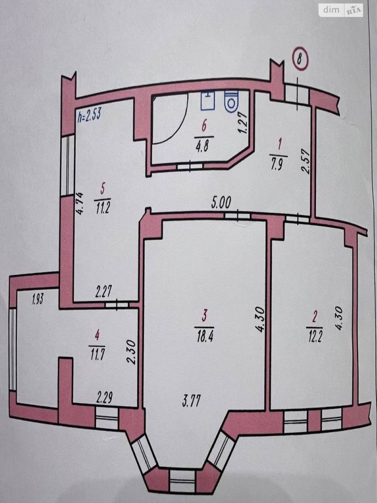 Продаж трикімнатної квартири в Хмельницькому, на вул. Романа Шухевича 93, кв. 8, район Гречани фото 1