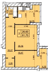 Продажа двухкомнатной квартиры в Хмельницком, на ул. Романа Шухевича 8/2, район Гречаны фото 2