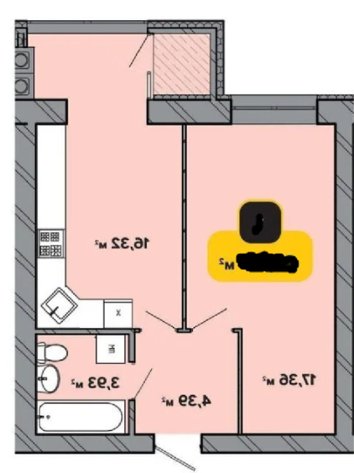 Продаж однокімнатної квартири в Хмельницькому, на вул. Інститутська, фото 1