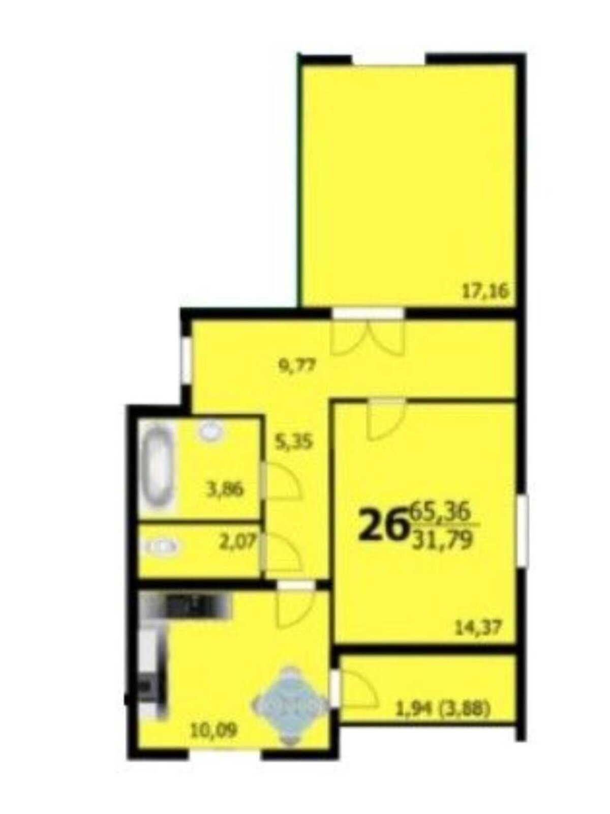 Продаж двокімнатної квартири в Хмельницькому, на вул. Степана Бандери 6/1, фото 1 Продаж двокімнатної квартири в Хмельницькому, на вул. Степана Бандери 6/1, фото 1