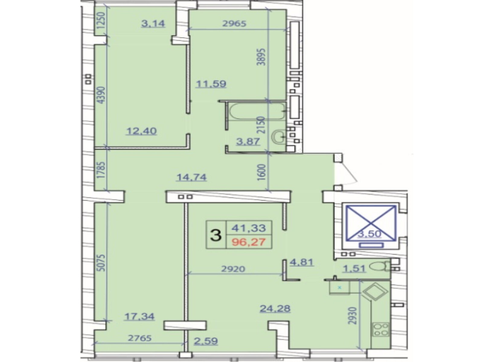 Продажа трехкомнатной квартиры в Хмельницком, на ул. Панаса Мирного 18/2, фото 1