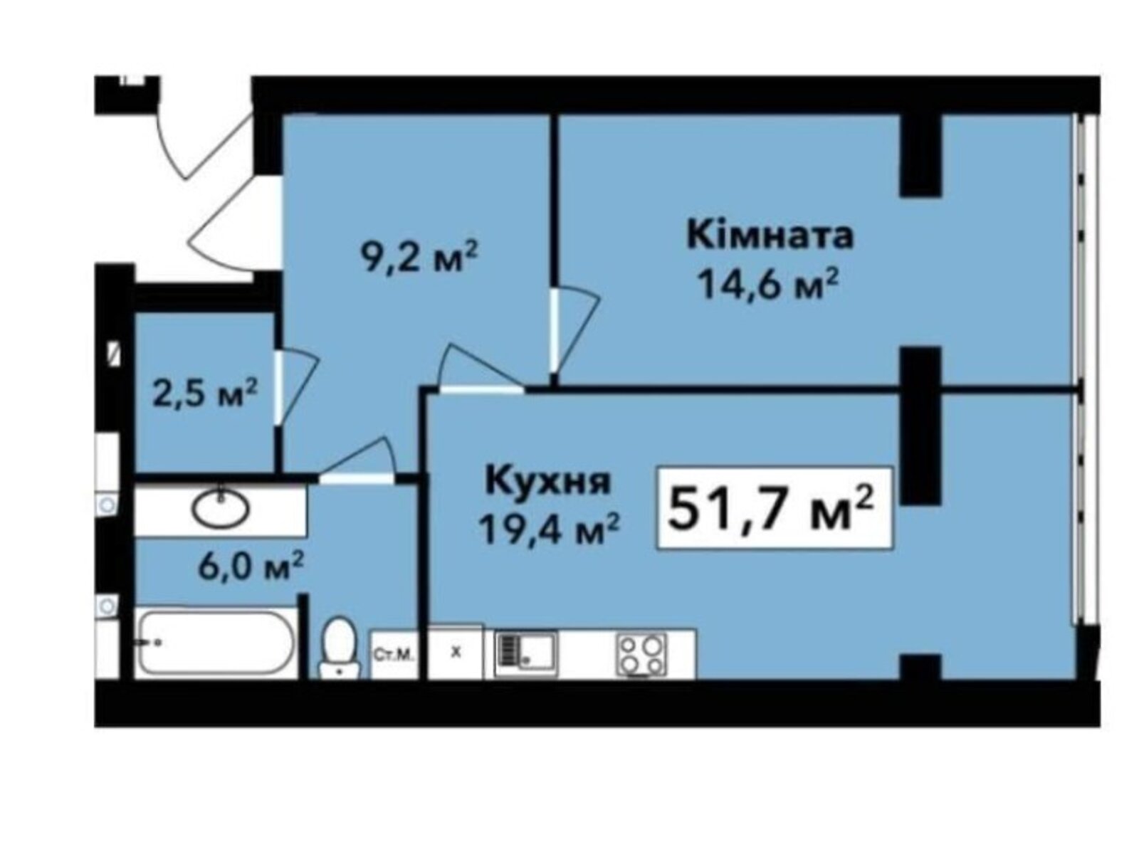 Продаж однокімнатної квартири в Хмельницькому, на вул. Подільська, район Центр фото 1