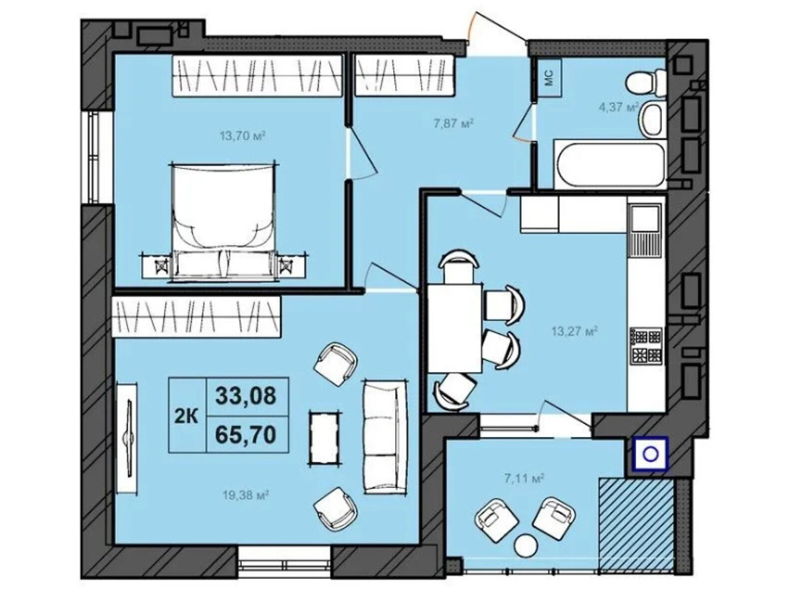 Продажа двухкомнатной квартиры в Хмельницком, на просп. Мира 41/1, кв. 77, район Выставка фото 1 Продажа двухкомнатной квартиры в Хмельницком, на просп. Мира 41/1, кв. 77, район Выставка фото 1