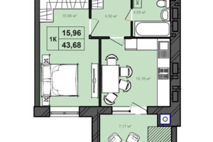 Продажа однокомнатной квартиры в Хмельницком, на просп. Мира 41/1, район Выставка фото 2