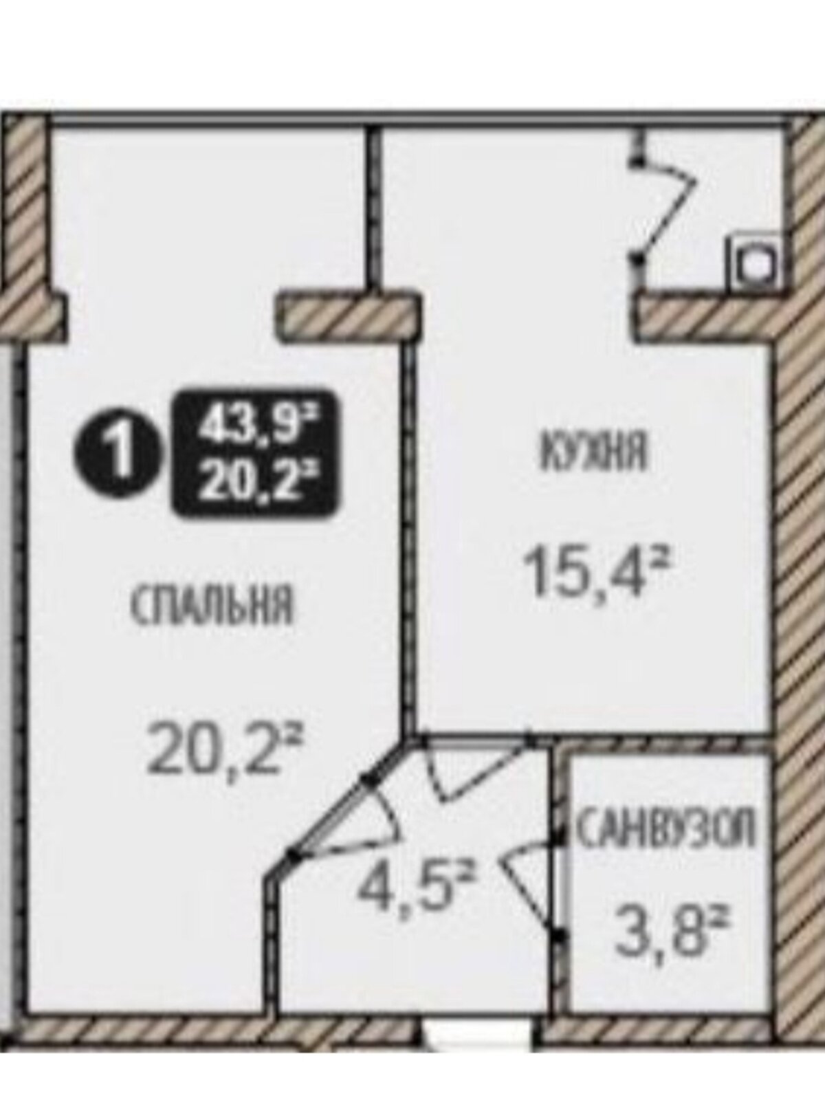 Продажа однокомнатной квартиры в Хмельницком, на ул. Озерная 14/1, район Выставка фото 1