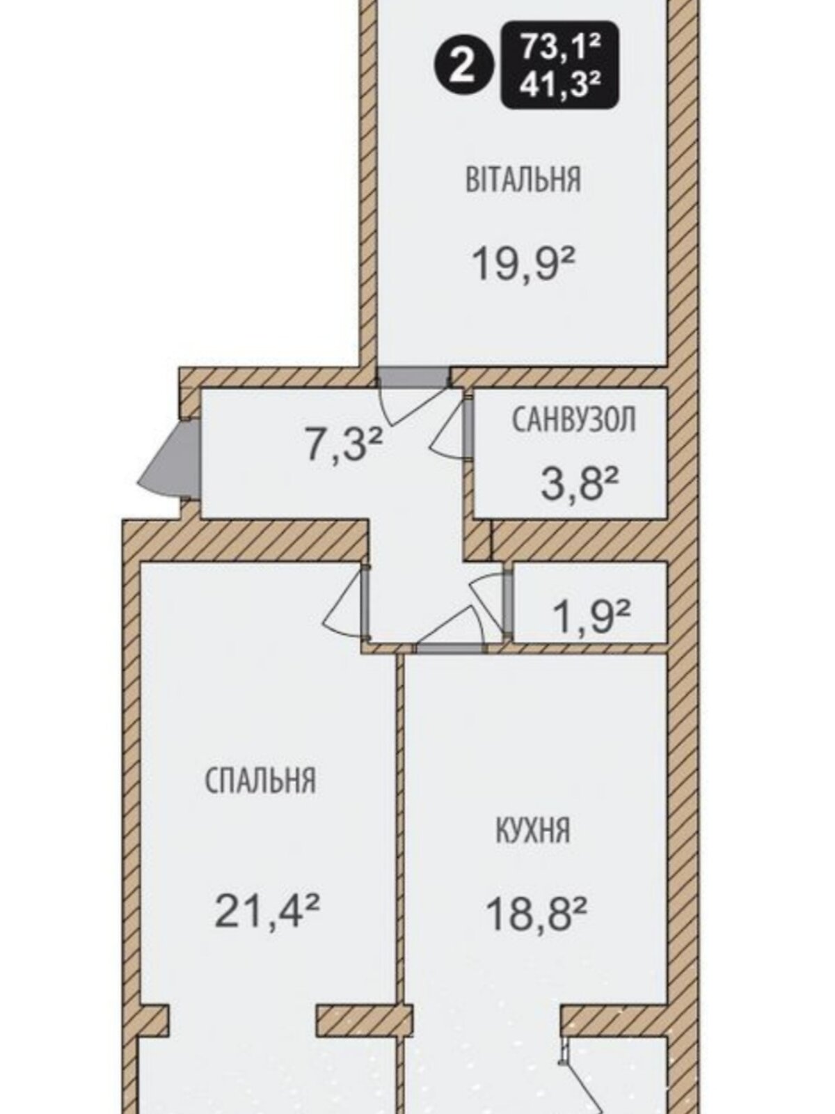 Продаж двокімнатної квартири в Хмельницькому, на вул. Озерна 16Б корпус 3, район Виставка фото 1 Продаж двокімнатної квартири в Хмельницькому, на вул. Озерна 16Б корпус 3, район Виставка фото 1