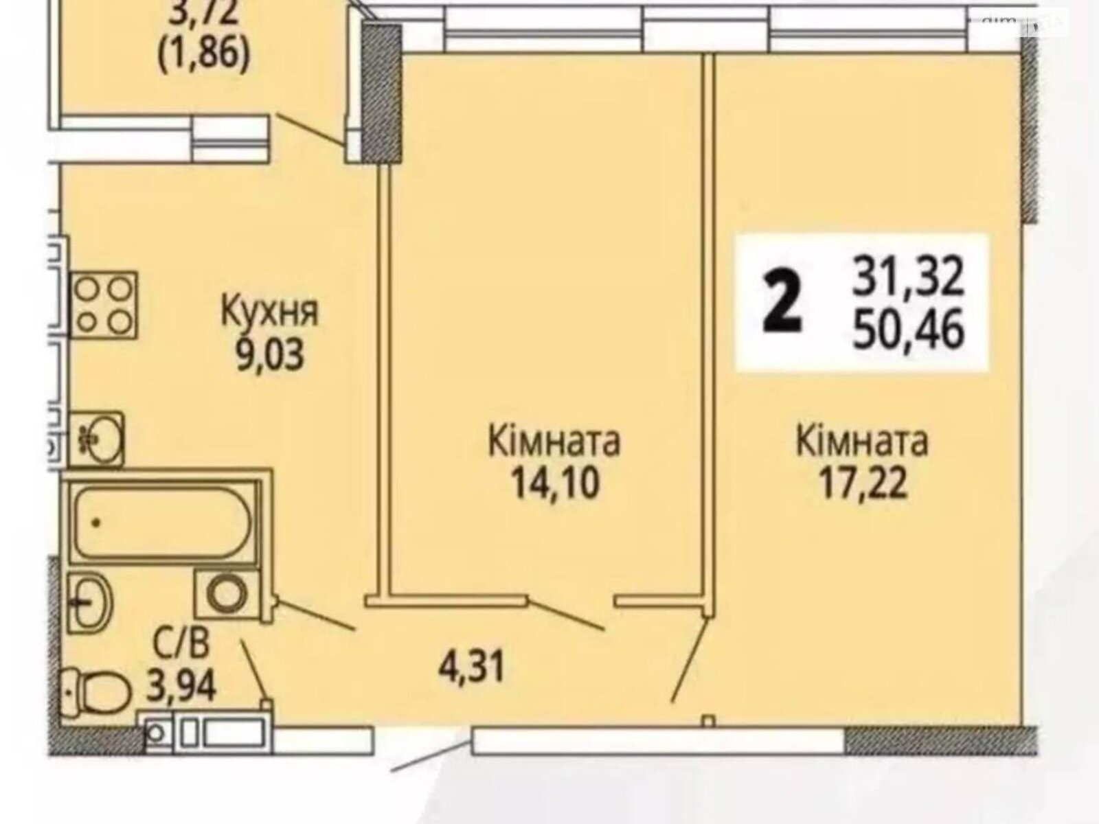 Продажа двухкомнатной квартиры в Хмельницком, на ул. Озерная, район Выставка фото 1 Продажа двухкомнатной квартиры в Хмельницком, на ул. Озерная, район Выставка фото 1