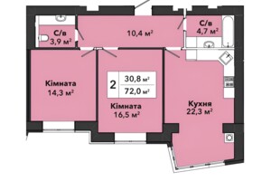 Продажа двухкомнатной квартиры в Хмельницком, на ул. Панаса Мирного 9, район Выставка фото 2