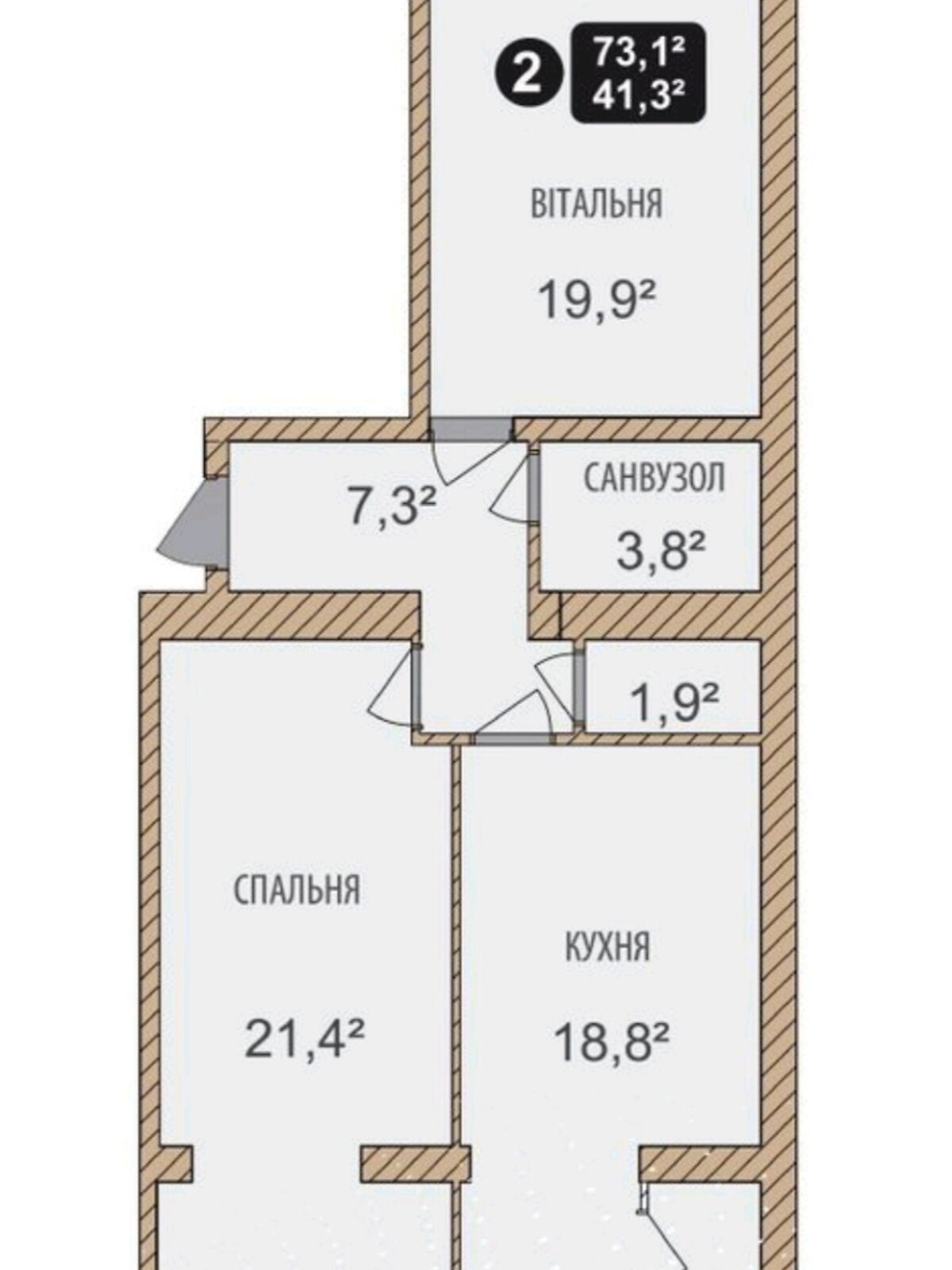 Продажа двухкомнатной квартиры в Хмельницком, на ул. Озерная 14/1, район Выставка фото 1