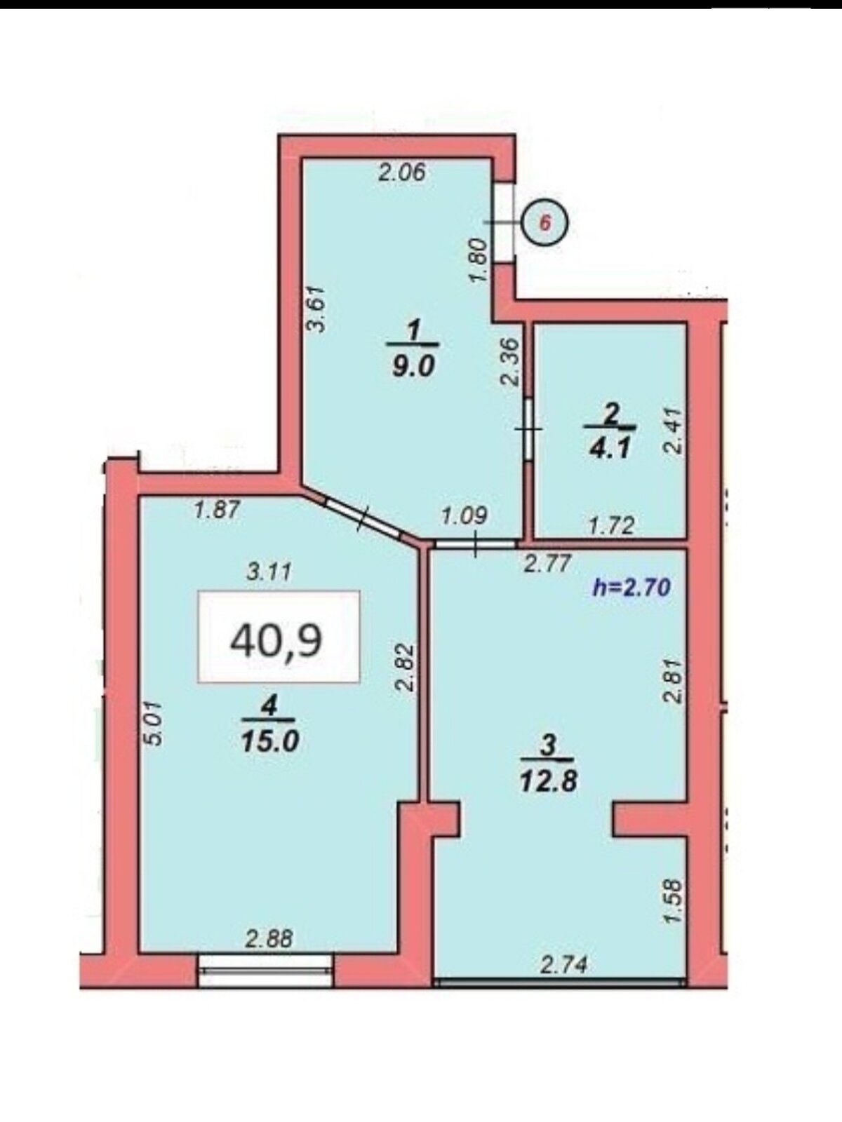 Продажа однокомнатной квартиры в Хмельницком, на шоссе Львовское 39/2, кв. 6, район Юго-Западный фото 1