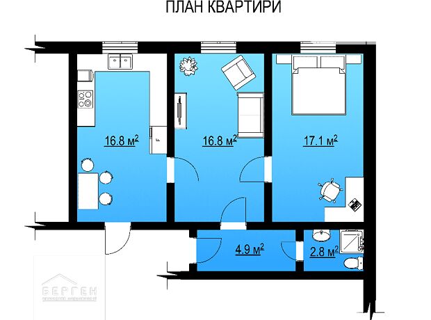 Продаж двокімнатної квартири в Іллінцях на БХмельницького район Іллінці фото 1 Продаж двокімнатної квартири в Іллінцях на БХмельницького район Іллінці фото 1