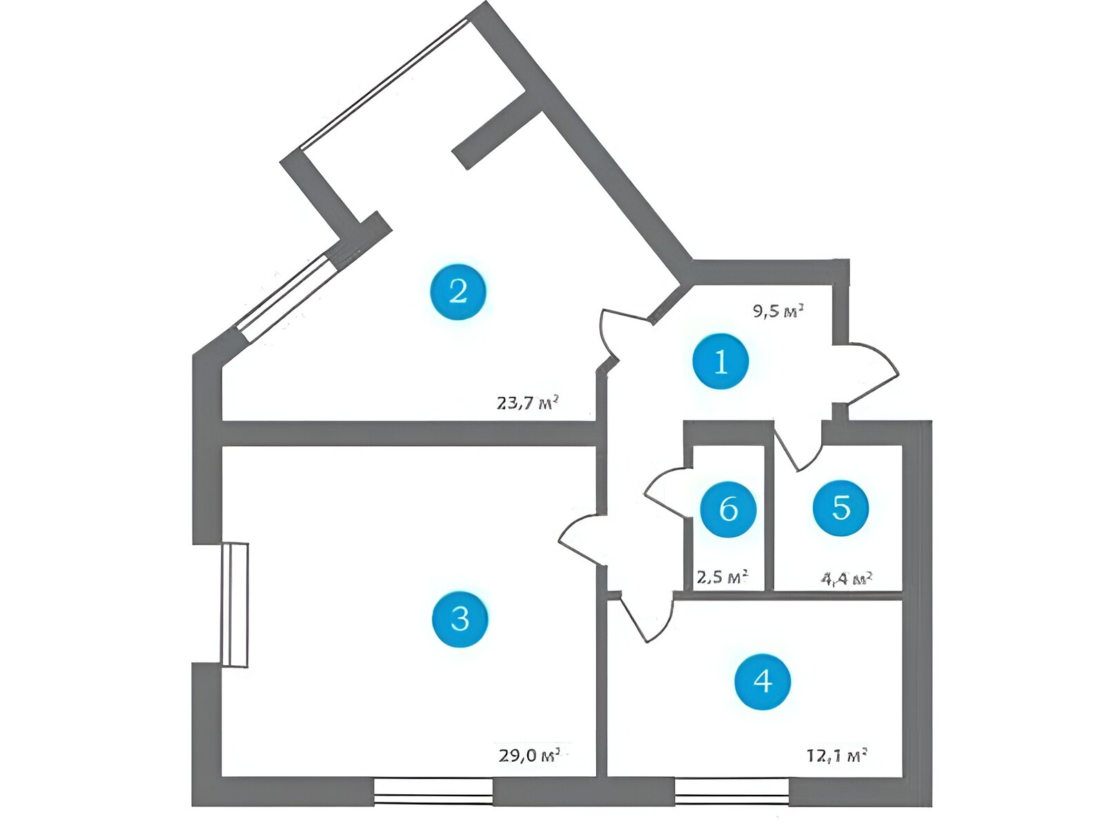 Продаж двокімнатної квартири в Ірпені, на вул. Гайдамацька 17Б, кв. 9, фото 1