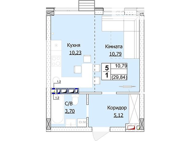 Продажа однокомнатной квартиры в Ирпене, на ул. Свято-Покровская район Гостомель фото 1 Продажа однокомнатной квартиры в Ирпене, на ул. Свято-Покровская район Гостомель фото 1