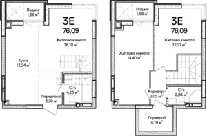 Продаж трикімнатної квартири в Ірпені, на вул. Кобилянської Ольги 1В/26, район Ірпінь фото 2