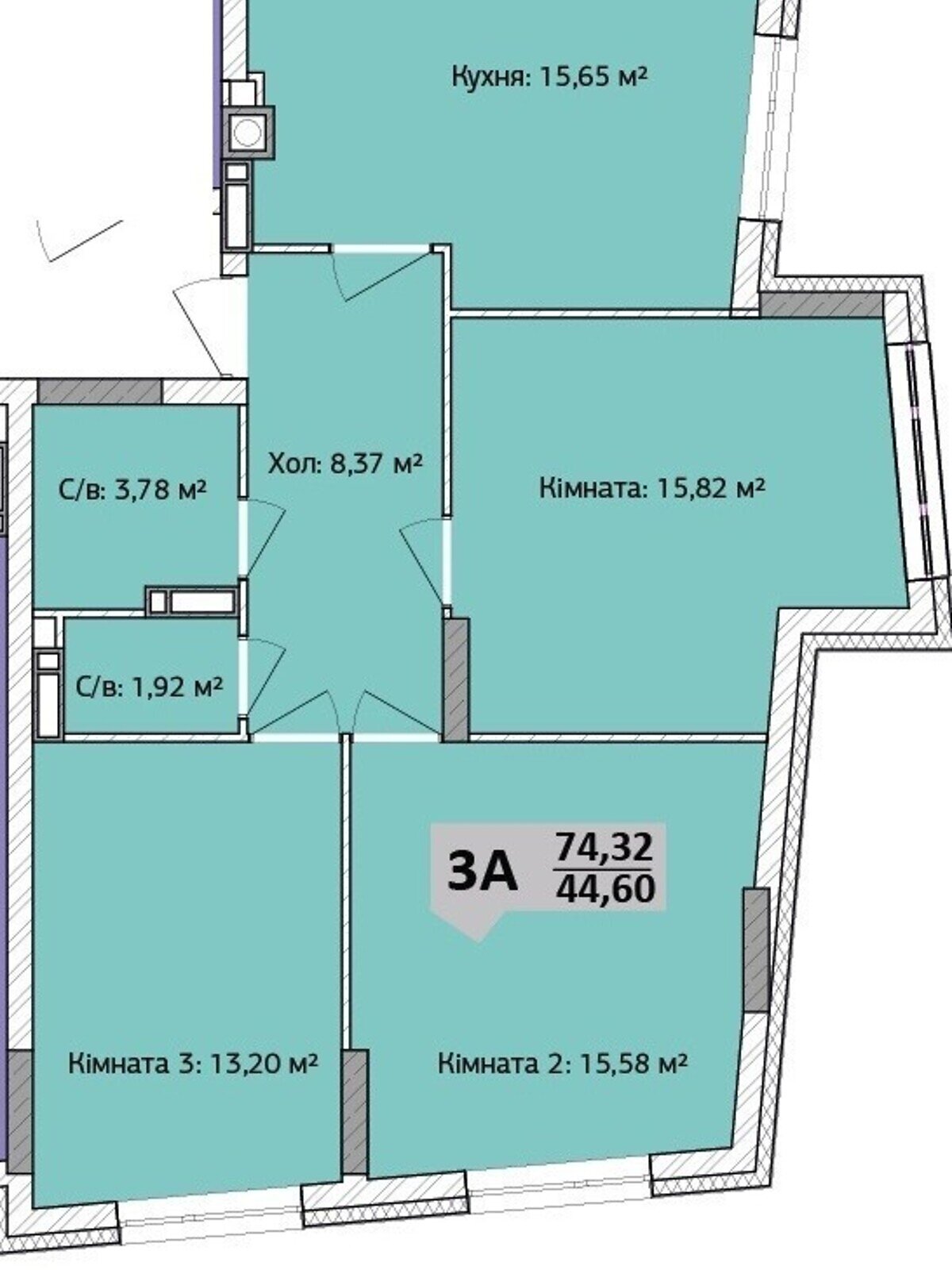 Продаж трикімнатної квартири в Ірпені, на вул. Миколи Сингаївського 35, район Ірпінь фото 1