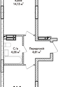 Продаж однокімнатної квартири в Ірпені, на вул. Ольги Кобилянської 1В/26, район Ірпінь фото 2