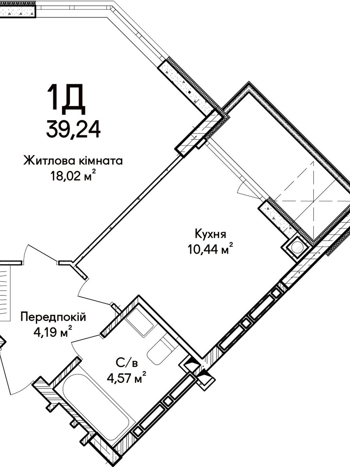 Продажа однокомнатной квартиры в Ирпене, на ул. Ольги Кобылянской 1В/26, район Ирпень фото 1