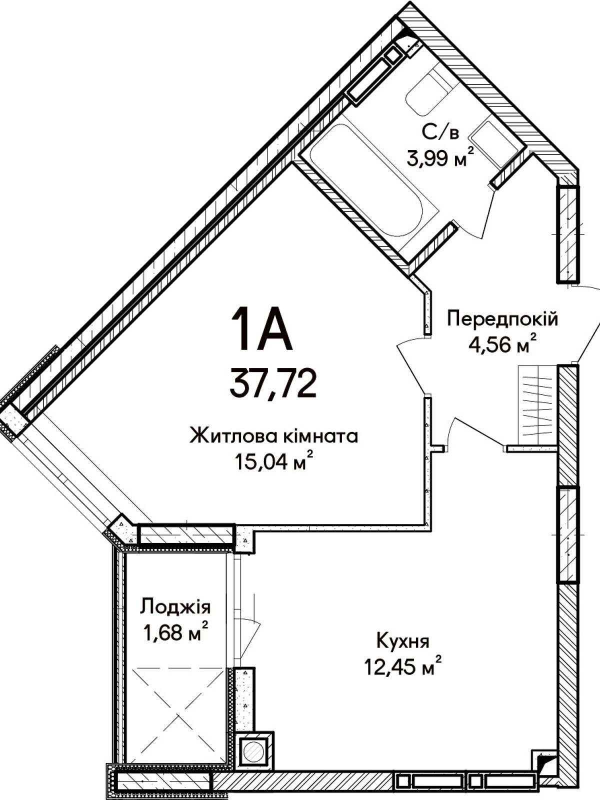 Продажа однокомнатной квартиры в Ирпене, на ул. Ольги Кобылянской 1В/26, район Ирпень фото 1