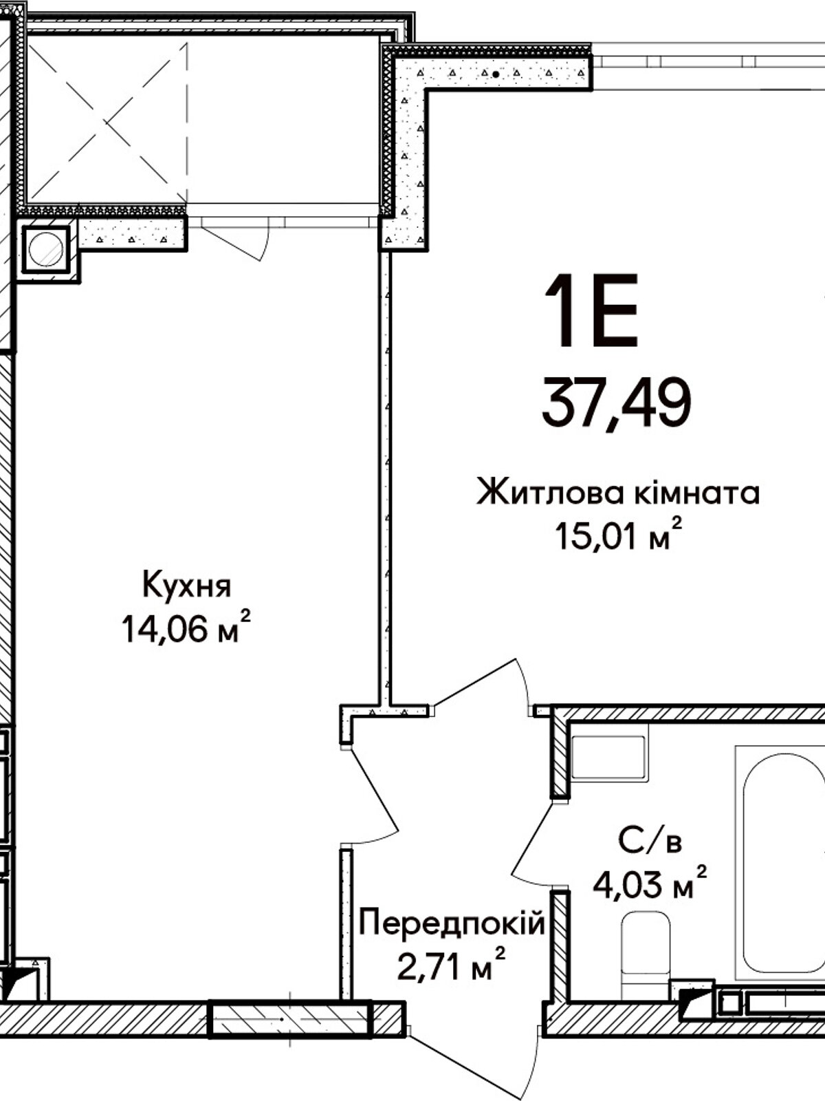 Продаж однокімнатної квартири в Ірпені, на вул. Ольги Кобилянської 1В/26, район Ірпінь фото 1