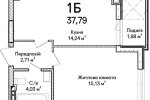 Продажа однокомнатной квартиры в Ирпене, на ул. Ольги Кобылянской 1В/26, кв. 7, район Ирпень фото 2