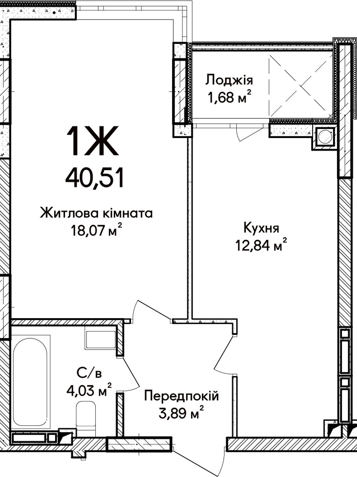 Продаж однокімнатної квартири в Ірпені, на вул. Ольги Кобилянської 1В/26, район Ірпінь фото 1