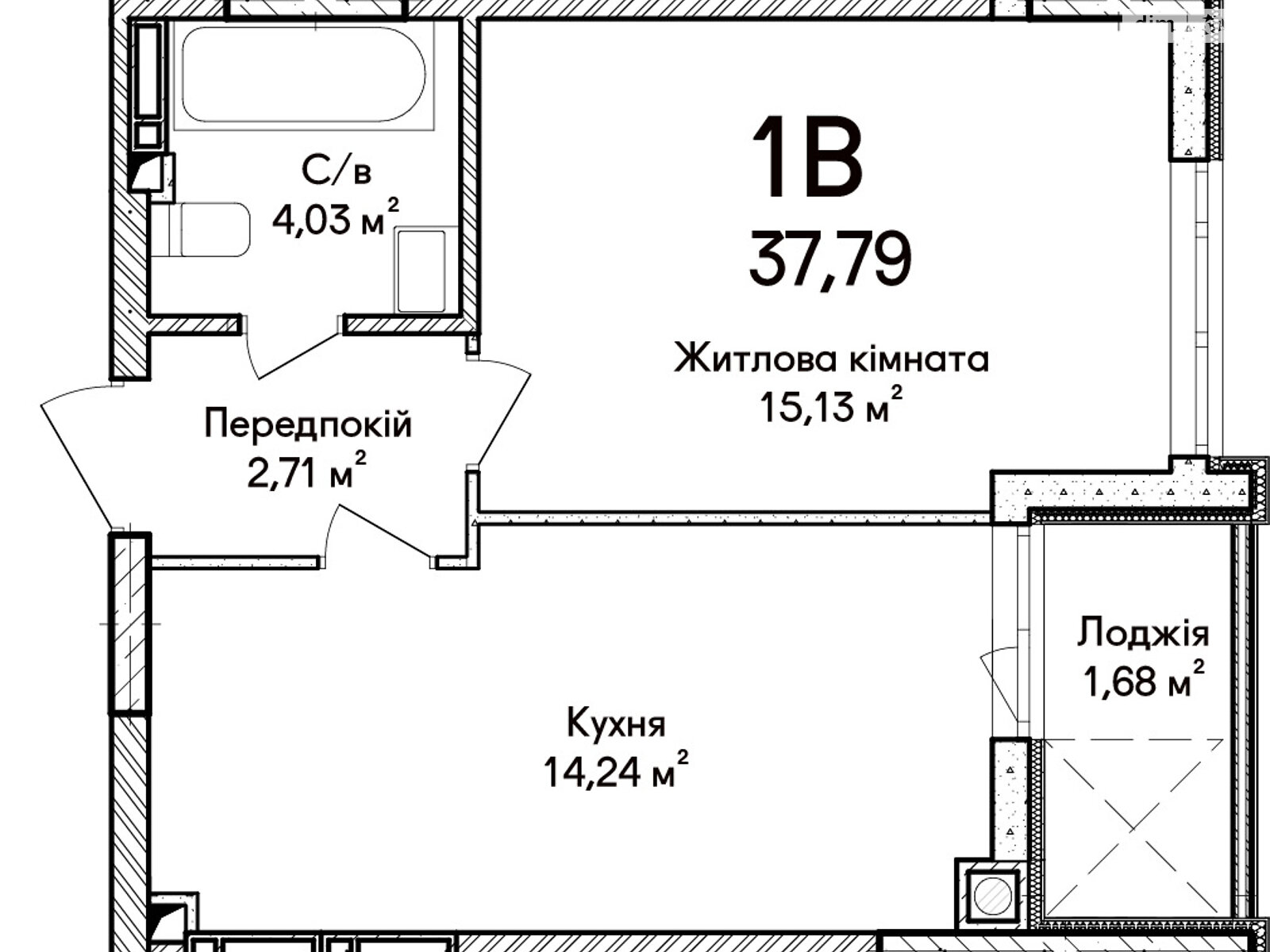 Продаж однокімнатної квартири в Ірпені, на вул. Ольги Кобилянської 1В/26, район Ірпінь фото 1