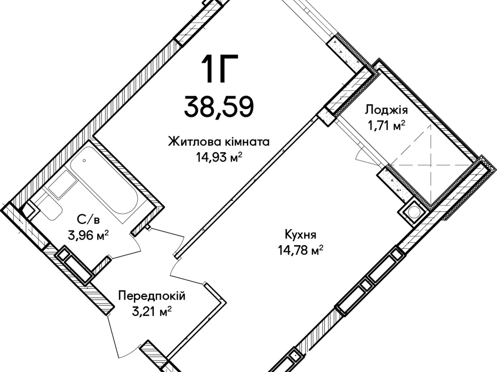 Продажа однокомнатной квартиры в Ирпене, на ул. Ольги Кобылянской 1В/18, район Ирпень фото 1