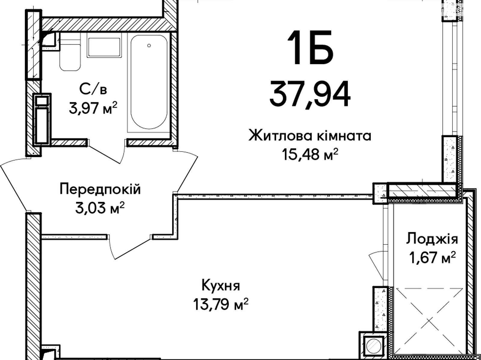 Продаж однокімнатної квартири в Ірпені, на вул. Ольги Кобилянської 1В/18, район Ірпінь фото 1