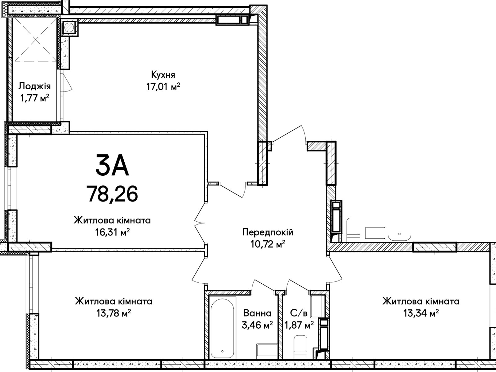 Продаж трикімнатної квартири в Ірпені, на вул. Ольги Кобилянської 1В/18, кв. 30, район Ірпінь фото 1