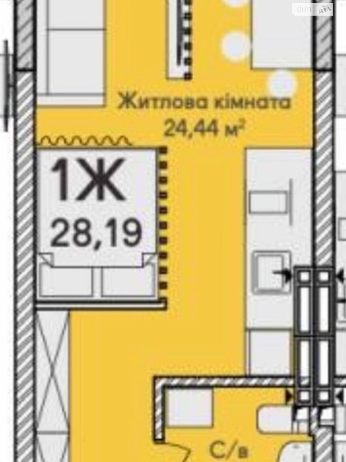 Продаж однокімнатної квартири в Ірпені, на пров. Озерний 72, район Ірпінь фото 1