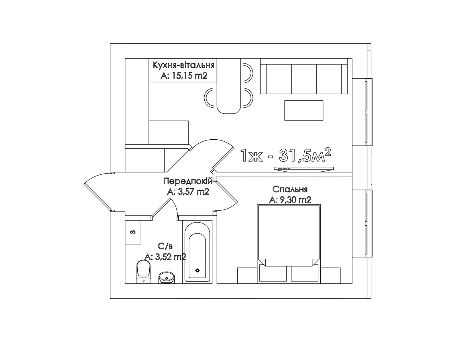 Продажа однокомнатной квартиры в Ирпене, на ул. Соборная, район Ирпень фото 1