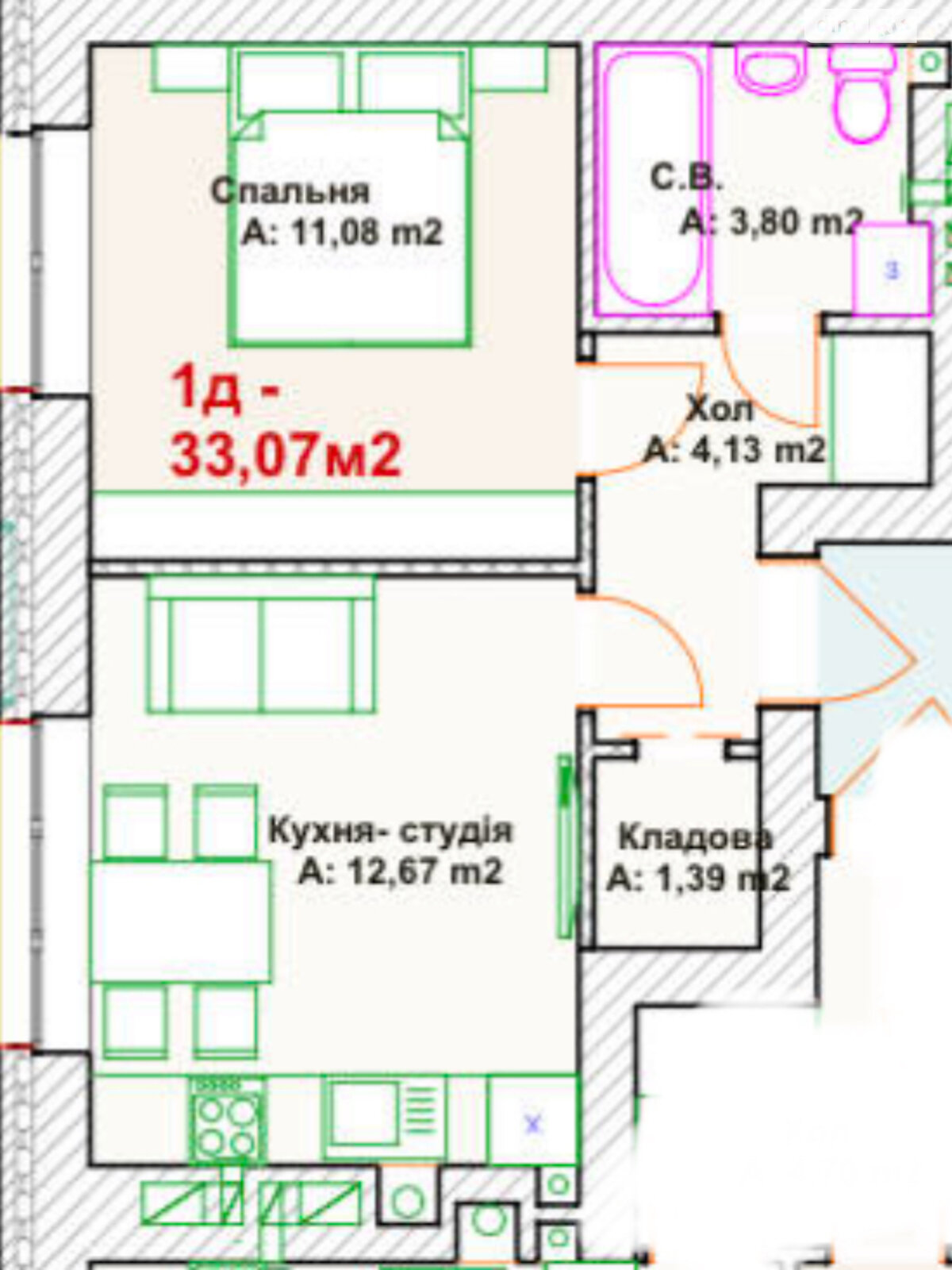 Продаж однокімнатної квартири в Ірпені, на вул. Троїцька 15, кв. 6, район Ірпінь фото 1 Продаж однокімнатної квартири в Ірпені, на вул. Троїцька 15, кв. 6, район Ірпінь фото 1