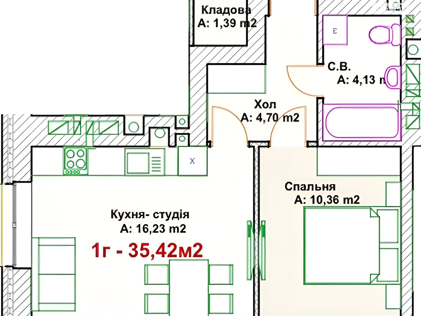 Продаж однокімнатної квартири в Ірпені, на вул. Троїцька 15, район Ірпінь фото 1