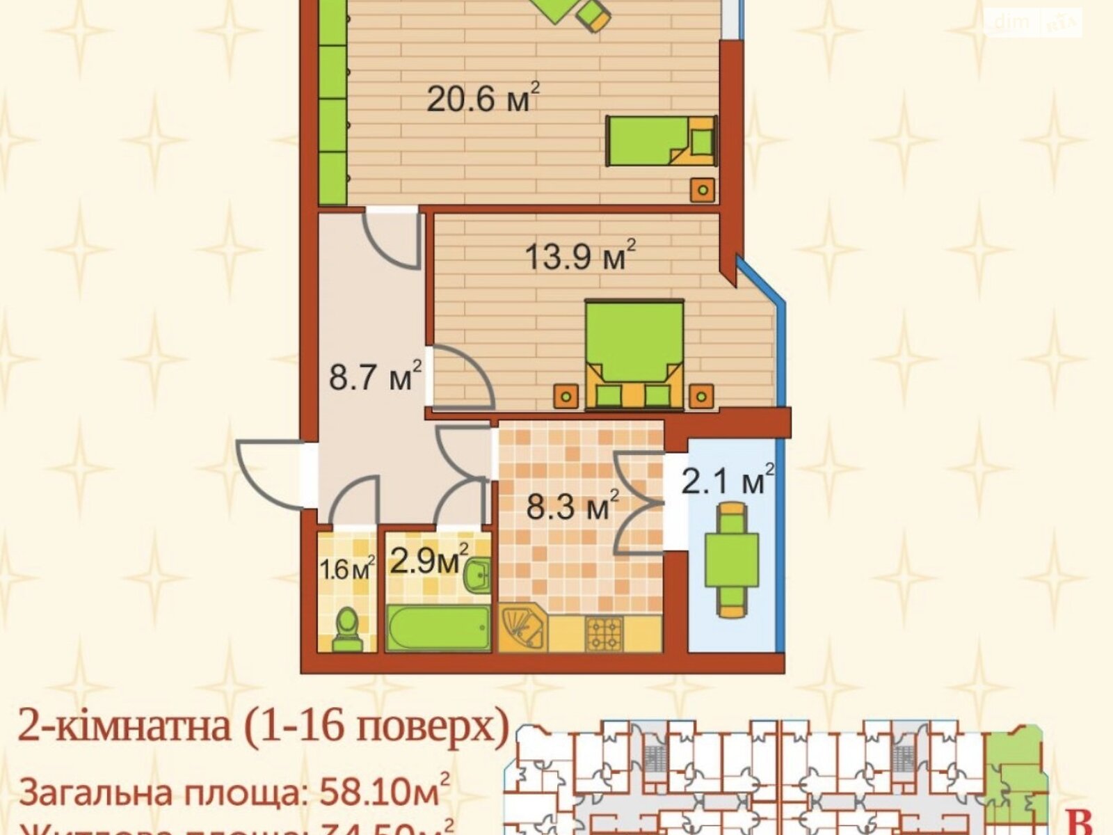 Продаж двокімнатної квартири в Ірпені, на вул. Університетська 1В, район Ірпінь фото 1