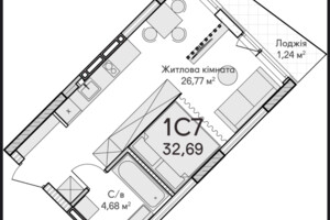 Продажа однокомнатной квартиры в Ирпене, на ул. Кобылянской Ольги 12, кв. 89, фото 2