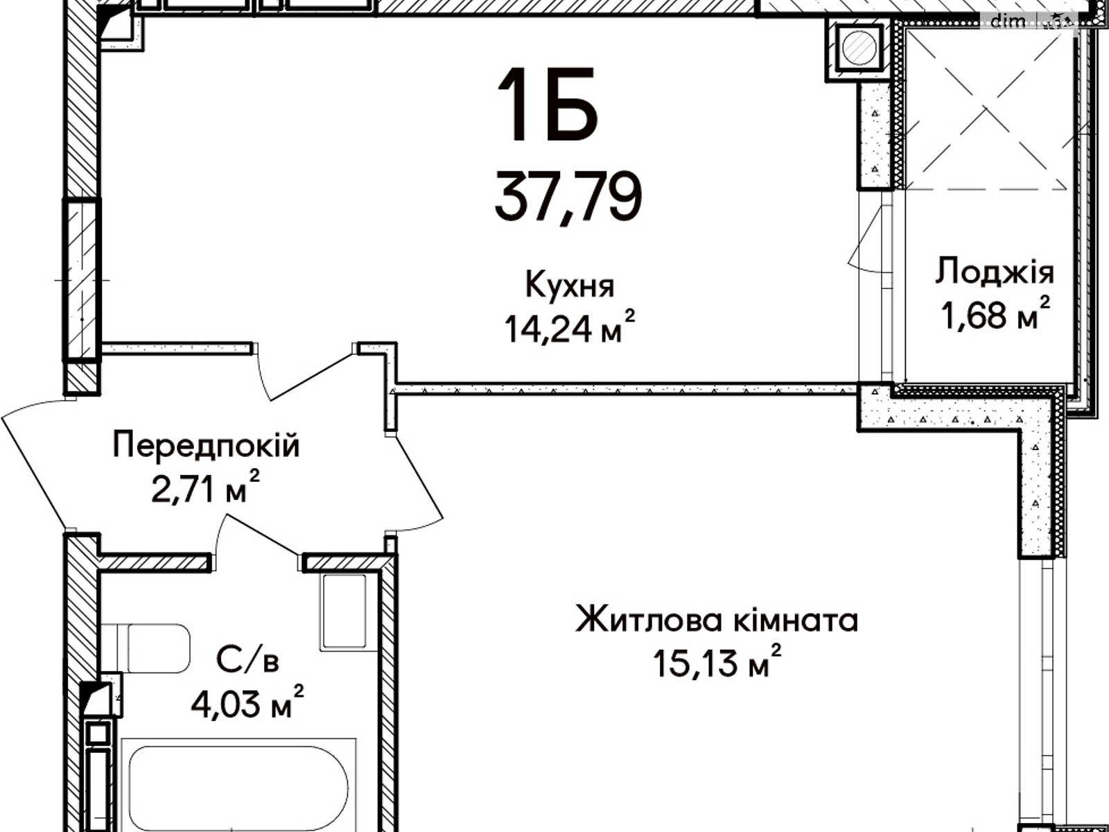 Продаж однокімнатної квартири в Ірпені, на вул. Ольги Кобилянської 1В/26, фото 1