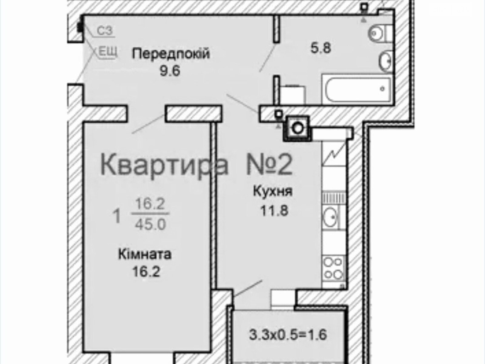 Продажа однокомнатной квартиры в Ирпене, на ул. Садовая 45А, фото 1