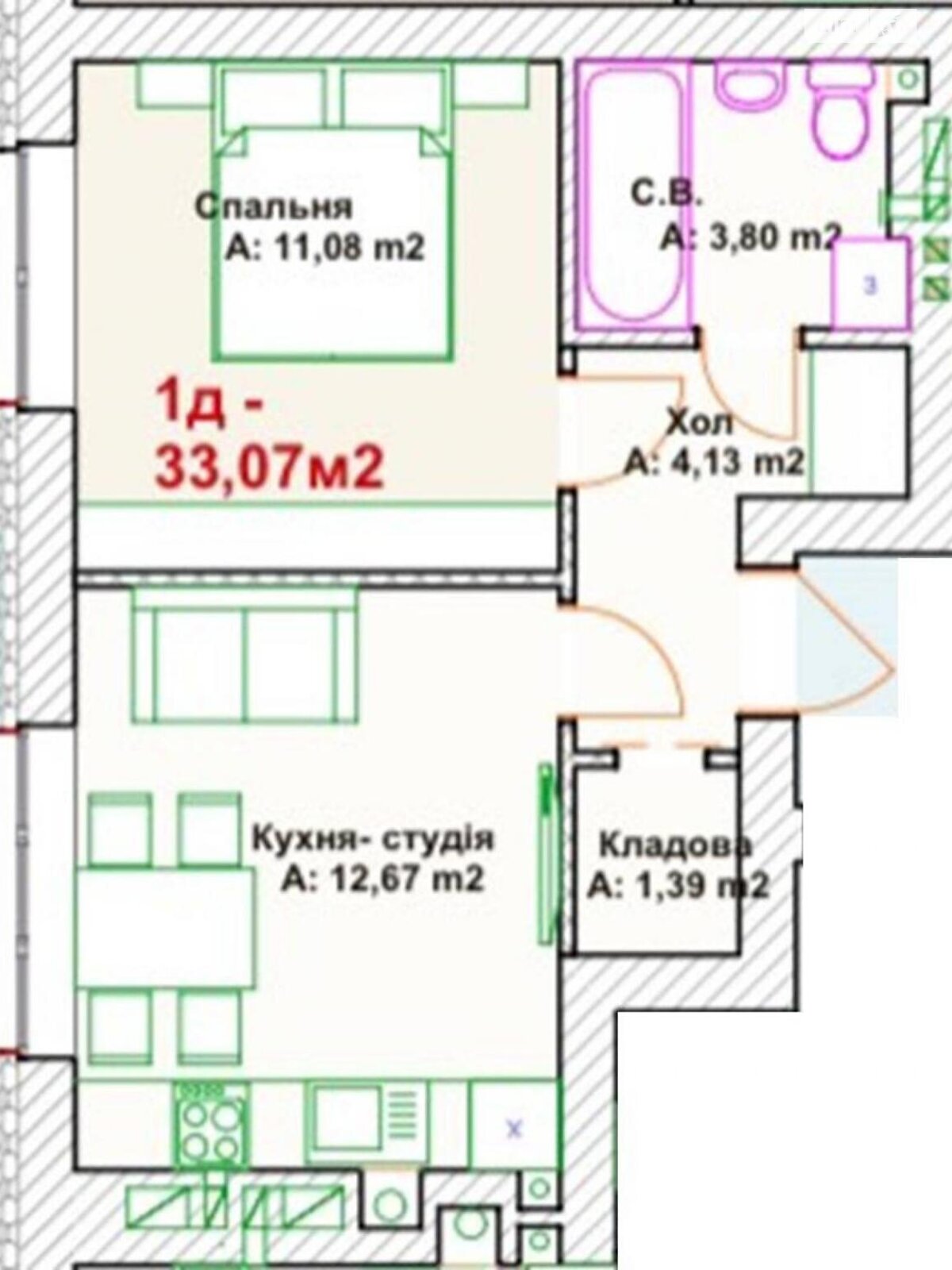 Продаж однокімнатної квартири в Ірпені, на вул. Троїцька, фото 1 Продаж однокімнатної квартири в Ірпені, на вул. Троїцька, фото 1