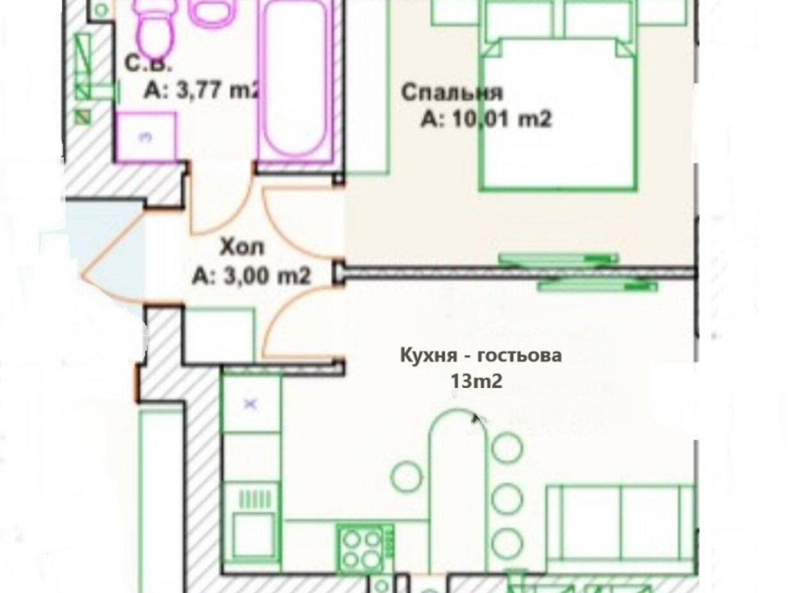 Продаж однокімнатної квартири в Ірпені, на вул. Троїцька, фото 1 Продаж однокімнатної квартири в Ірпені, на вул. Троїцька, фото 1
