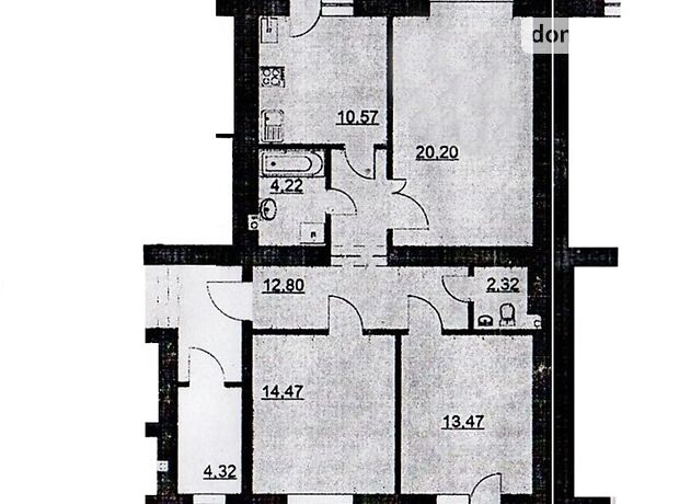 Продаж трикімнатної квартири в Івано-Франківську, на вул. Довженка О. 59, район Бам фото 1 Продаж трикімнатної квартири в Івано-Франківську, на вул. Довженка О. 59, район Бам фото 1