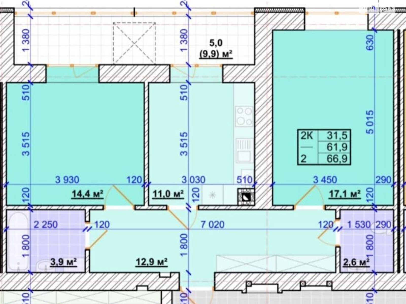 Продаж двокімнатної квартири в Івано-Франківську, на вул. Приозерна, район Бам фото 1