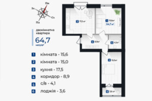 Продаж двокімнатної квартири в Івано-Франківську, на вул. Виноградна 175А, район Бам фото 2