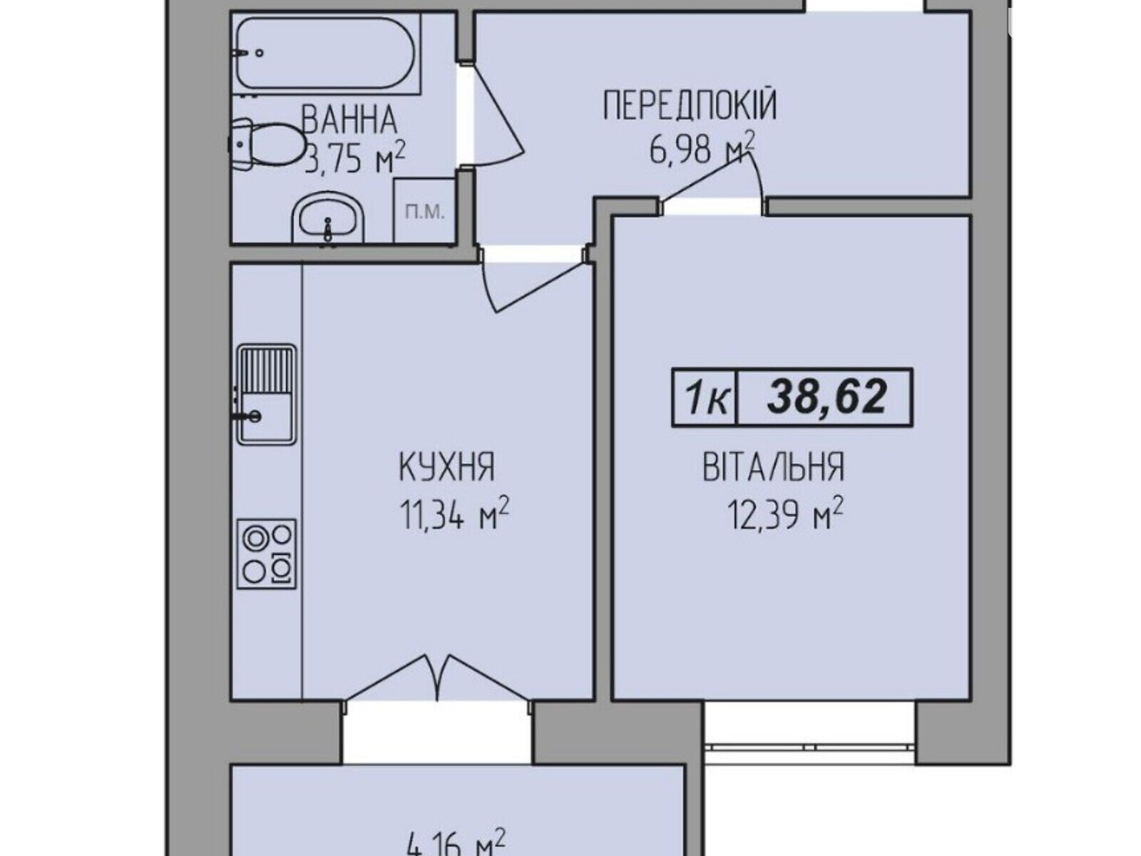 Продажа однокомнатной квартиры в Ивано-Франковске, на ул. Волошина Августина 2, район Бам фото 1